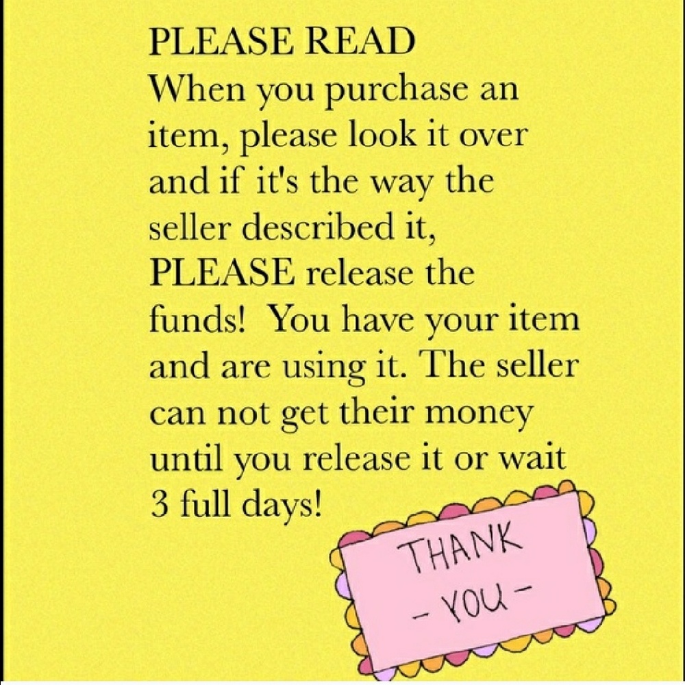 Please read and release items